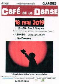 Café de la danse du 18 mai 2019. Le samedi 18 mai 2019 à Olargues. Herault.  19H00